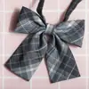 Cuello de Camisa con Lazo de Cuadros Estilo Japonés JK Flor para Mujer Estilo Universitario Foto de Graduación Camisa con Lazo Gratis Traje de Buceo con Lazo