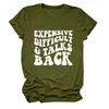 Cara difícil Amazon eBay Estação Independente Casual Simples Feminina Gola Redonda Manga Curta Camiseta