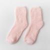 Amazon Calcetines Pantufla para Mujer Felpa Suave Calcetines para Dormir en Casa Calcetines de Forro Polar Coral Calcetines de Color Caramelo de Tubo Medio Transfronterizo