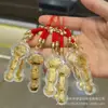 Pingente de Celular Dourado Ano do Cavalo Zodíaco Gato da Sorte Chaveiro Pônei Rico Pingente de Corrente para Celular Presente Venda por Atacado