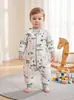 Saco de Dormir Acolchoado Anti-Chute para Bebê Outono/Inverno 2026 com Pernas Separadas, Algodão Espesso, Saco de Dormir Controlado por Temperatura Classe A para Recém-Nascidos