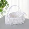 Suprimentos de Casamento Ocidental Casamento Noiva Cesta de Flores de Mão Criativa Borda de Renda Menina das Flores Cesta de Pétalas Fabricante Atacado