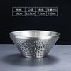 Cuenco de fideos fríos de acero inoxidable, vajilla coreana, cuenco de cuerno, cuenco de fideos instantáneos, cuenco hueco, cuenco de fideos con patrón de martillo japonés, cuenco para ensalada, venta al por mayor