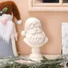 Busto do Papai Noel Decoração de Mesa de Natal Decoração de Estátua de Busto do Papai Noel