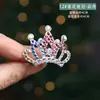 Corona Tiara Infantil Princesa Clip para Niña Pasador de Pelo Accesorios para el Cabello Pasador con Pedrería Corona de Cumpleaños para Niña