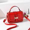 Bolso de Hombro Nuevo para Mujer Cuero Suave Estilo Coreano Versátil Moda Bolso Bandolera Simple Pequeño Cuadrado