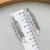 Acessórios de Joias DIY Retro Liga de Zinco Pena Folha Pingente Colar Brincos Chaveiro Pingente Fabricante Atacado
