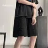 Pantalones cortos de moda para hombre de verano, tejido gofrado personalizado a la moda, pantalones cortos rectos holgados de color liso, estilo de celebridad de internet