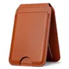 Soporte Plegable para Tarjetas con Fuerte Imán Magsafe Transfronterizo para Apple 17/18 con Espejo, Ranura para Tarjetas, Estuche para Tarjetas de Cuero PU, Personalizable