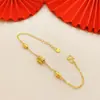 Pulseira de Contas da Sorte para Cintura Pequena Feminina Banhada a Ouro Moda Galvanizada Versátil Fabricante de Joias Atacado
