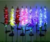 Luzes de Flor Rosa LED a Energia Solar Transfronteiriças, Luzes de Flor Artificial para Jardim, Luzes de Inserir no Solo, Luzes para Acampamento ao Ar Livre, Luzes de Gramado de Inserir no Solo
