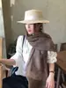Lenço de seda fino e longo, estilo coreano, fresco e elegante, para mulheres, perfeito para o outono, criando uma vibe literária e inspirada em resort, xale versátil