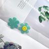 35 Han Feng Hecho a mano Doble capa Parche Brillo Color Macarrón Sonriente Flor Móvil Colgante Llavero Accesorios DIY