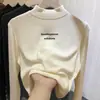 Niñas Niños Polar Cuello Semi-Alto Capa Base Superior Ropa Infantil Invierno Estilo Coreano Ropa Interior Cálida Estampado Lindo Top de Manga Larga