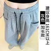 Calça de Moletom Cinza Feminina Primavera e Outono 2025 Nova Cintura Alta Emagrecimento Solta Casual Lã Calça de Perna Larga para Outono e Inverno