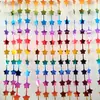 Novos Suprimentos para Decoração de Festa Cortina de Seda Chuvosa Twill Estrela Gradiente Macaron Cortina de Porta Estrela de Cinco Pontas Parede de Fundo