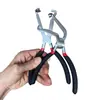 Pinzas de Corte de Energía Tipo Codo 60 Grados Rojo y Negro, Pinzas Cortacables, Conector de Tubería de Aceite para Coche, Palanca, Juego de Extractor de Agujas, Transfronterizo