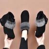 Botas de Algodón para Mujer Otoño e Invierno 2025 Nuevas Botas Cortas para Mujer Tacón Grueso Forro Polar Zapatos de Algodón Moda Puntera Redonda Tacón Bajo Botas de Mujer
