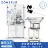ZONESUN Máquina de Corte de Tubos em V Totalmente Automática com Placa Vibratória Bomba Spray em V Corte em V de Tubo