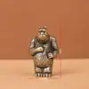 Figura de oso de latón: Oso Oso Grande 2 Sólido Oso Calvo Pequeño Adorno para Hogar Escritorio Entrada Artesanía de Metal Decoración