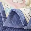 Bestseller de live streaming: Colcha de veludo de leite com tema de desenho animado, colcha de algodão lavável, lavável à máquina, adequada para dormitórios estudantis, enchimento de fibra