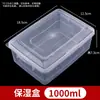 Caja de Almacenamiento Rectangular Transparente de Plástico PP para Piedra, Plástico y Arcilla, Caja Humectante, Caja para Conservación de Alimentos de Cocina 1100ml