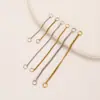 Cadena de Extensión para Collar de Acero Inoxidable, Cadena de Extensión para Pulsera, Cadena de Ajuste Universal para DIY de Collares, Pulseras, Tobilleras