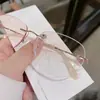 Gafas Sin Montura para Miopía para Mujer Se Pueden Equipar con Lentes Graduados, Lentes Fotocromáticos, Monturas de Gafas Ultraligeras Sin Montura Anti Luz Azul