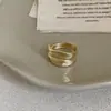 Anel Aberto de Metal Irregular Design de Nicho Feminino Estiloso Moda Temperamento Tendência Versátil