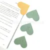 Marcador de Libros Nuevo en Forma de Corazón Modelo de Cuero Mini Portátil Regalo Marcador de Libros en Forma de Corazón Clip para Página de Libro Cubierta Protectora de Esquina de Libro