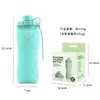 Vaso de Agua Plegable de Silicona de Grado Alimenticio Resistente a Altas Temperaturas Transfronterizo, Sin Olor, Portátil y Retráctil para Deportes al Aire Libre y Ciclismo