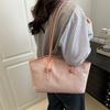 Moda de Primavera Bolso con Texto para Mujer 2025 Color de Contraste Nuevo Bolso Bandolera Simple de Moda Bolso de Mano para Mujer Bajo el Brazo