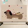 Tapete de Chão Semicircular Dachshund Porta do Banheiro Absorvente Tapete para os Pés Banheiro Vaso Sanitário Tapete Antiderrapante Personalizado de Acordo com Desenhos