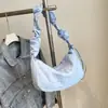 2026 Nova Bolsa de Ombro/Transversal Plissada de Grande Capacidade, Casual e Fashion, Leve para o Trabalho e Passeios, Bolsa Dumpling