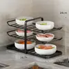 Prateleira de Preparo de Alimentos para Cozinha Bancada Multicamadas Prato para Acompanhamentos Artefato Doméstico para Preparo de Refeições Prateleira Multiuso para Armazenamento de Pratos