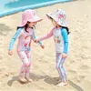 Traje de Baño Infantil para Niñas de Manga Larga Tallas Mediana y Grande Pantalón Largo Infantil Conjunto de Tres Piezas Niñas 2026 Nuevo Manga Larga Protección Solar