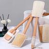 Cepillo de Baño Lufa con Mango Largo Artefacto para Frotar la Espalda Artículos de Limpieza para el Baño Cepillo de Baño de Madera con Mango Reemplazable