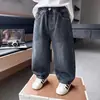 Jeans de Primavera y Otoño para Niños 2026 Nuevo Estilo Pantalones de Otoño para Niños Estilo Coreano Pantalones de Otoño Modernos y Tendencia para Niños
