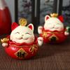 Decoración de gato de la suerte para oficina, hogar, tienda, apertura creativa, consola central de coche de tamaño pequeño, artesanía de resina nórdica, regalo