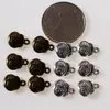 Colgante de Bolsa de la Suerte de Aleación de Plata Antigua Carácter de Bendición Estéreo de Doble Cara Colgante de Candado de Longevidad Accesorios para Pulsera y Collar DIY