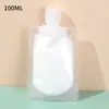 Bolsa Portátil Transparente para Viagem, Frasco Portátil para Loção, Bolsa de Armazenamento Impermeável de PE, Bolsa Portátil para Cosméticos