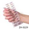 Zhengxiang comércio exterior transfronteiriço quente 22 filme de esmalte adesivos de unha Europa e Estados Unidos adesivos de unha com bronzeamento adesivos de unha 3D imitação de diamante