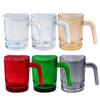 Taza Europea con Patrón Vertical de Labios y Asa Aislada Rayas de Vidrio Hotel Taza para Enjuague Bucal Mate Pareja Vasos de Jugo Gradiente
