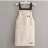 Delantal cocina hogar un lote de overoles de alto valor de color logo de impresión resistente a las manchas delantal a prueba de aceite impermeable para catering