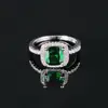 Anillo Cuadrado de Moda de Lujo de Alta Gama Estilo Nuevo Europeo y Americano Transfronterizo Anillo de Diamante Venta Caliente Mujeres Aliexpress Transfronterizo R820
