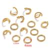 Acero inoxidable chapado al vacío en oro real de 18 quilates retenedor de color anillo abierto anillo de conexión círculo pequeño DIY argolla accesorios de joyería