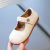 Zapatos de Cuero Sencillos para Niñas 2026 Primavera y Otoño Nuevos Zapatos Mary Jane de Suela Suave de Boca Baja Tipo Princesa para Niños Mayores Zapatos Individuales de Moda