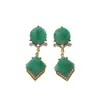 Pendientes de Aleación de Cobre para Mujer con Estilo Retro Francés, Diseño de Nicho, Temperamento Elegante de Gama Alta, Transmisión en Vivo Transfronteriza de Segunda Mano