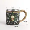 Taza de Cerveza Marca Juego de Tronos Transfronteriza Taza de Acero Inoxidable Artesanía de Resina de Calavera Halloween