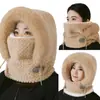 Gorro de Invierno Cuello Bufanda Integrado Máscara a Prueba de Viento Gorro Protección contra el Frío Calidez Gorro Lei Feng Felpa Ciclismo Protección para los Oídos Gorro Envolvente para la Cabeza